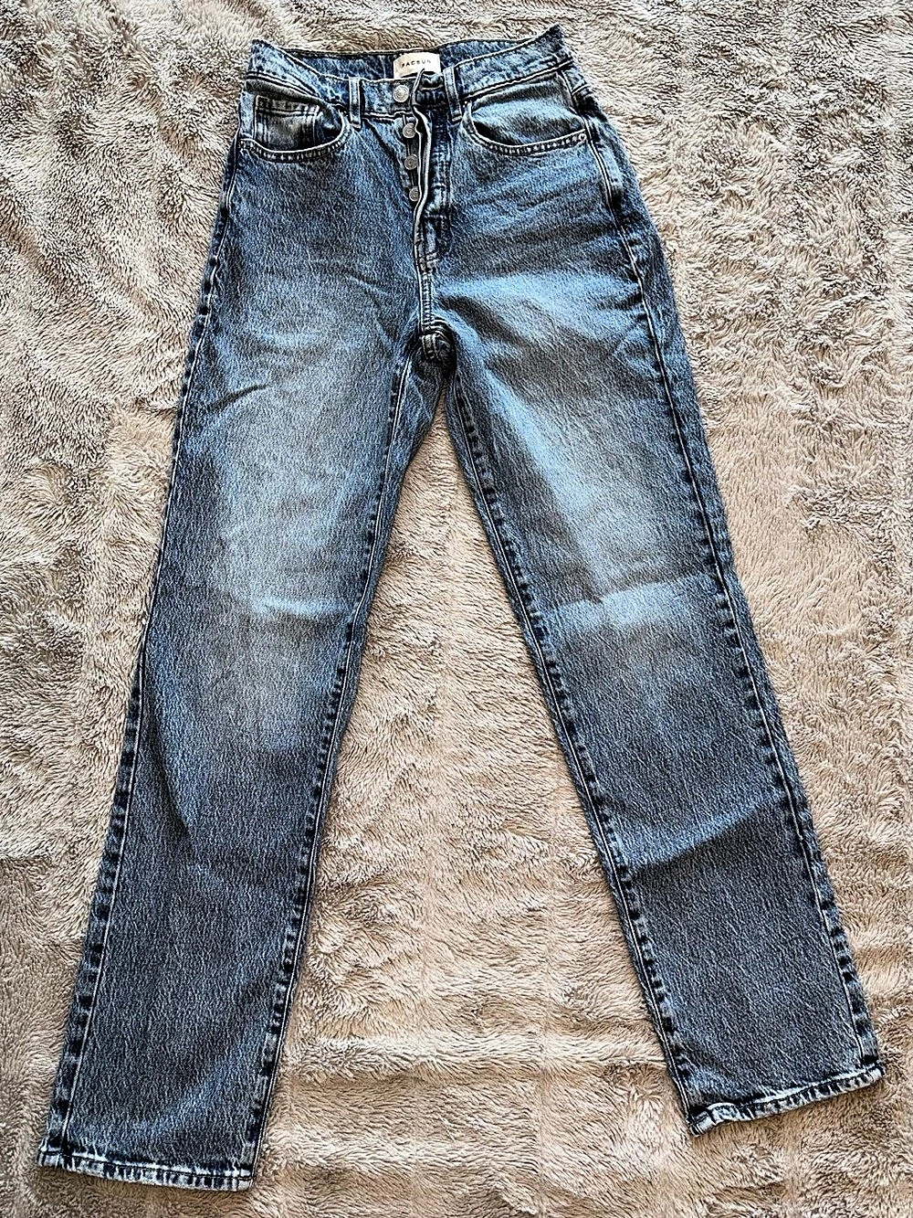 PacSun Stretch Dad Jean Straight Leg Jeans Blue Waist 24
